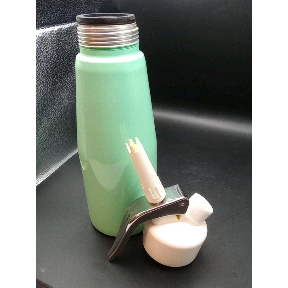 Vintage Isi Flip Glass Cream Whipper 500 ml Austria Aqua